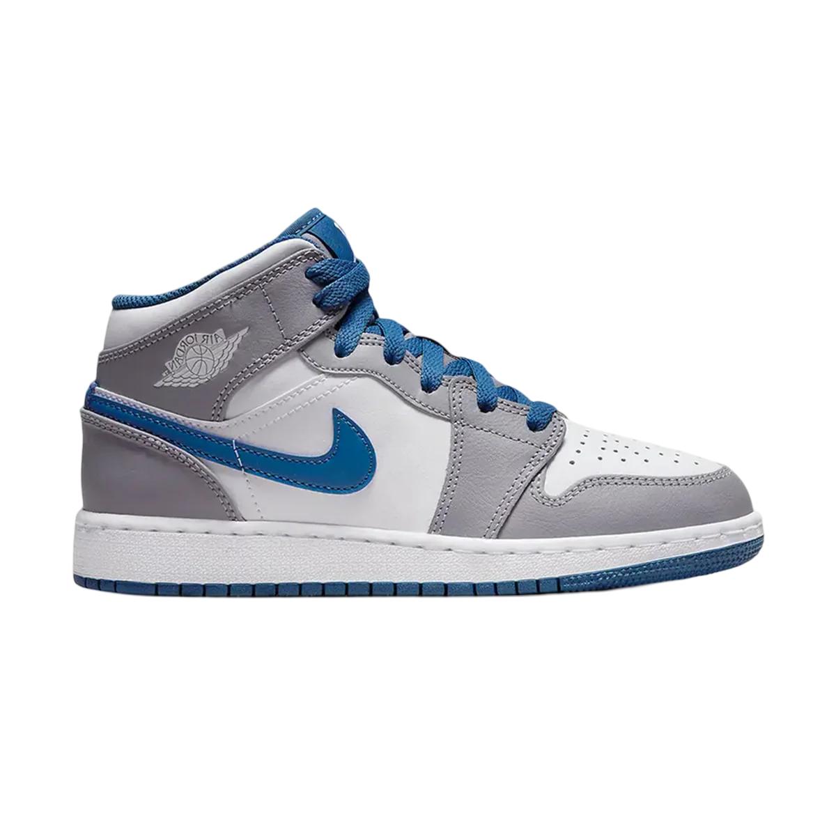 Jordan 1 Mid (GS) - Cement Blue