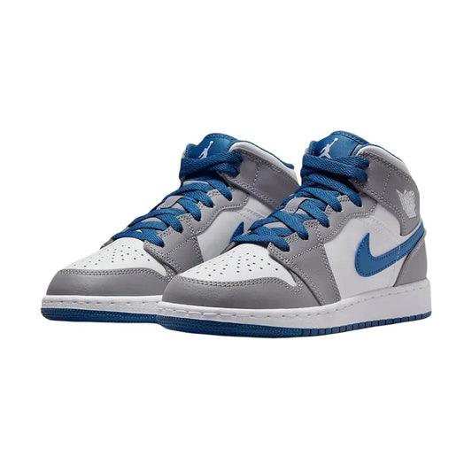 Jordan 1 Mid (GS) - Cement Blue